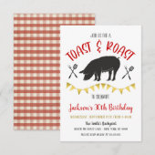 Uitnodiging voor een varkensvlees toast- en roastf (Voorkant / Achterkant)