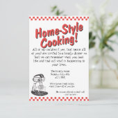 Uitnodiging voor een VEEL NODIG Gezinsdiner (Staand voorkant)