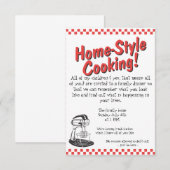 Uitnodiging voor een VEEL NODIG Gezinsdiner (Voorkant / Achterkant)