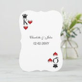 uitnodiging voor een vegas - bruiloft (Staand voorkant)