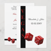 uitnodiging voor een vegas - bruiloft (Voorkant / Achterkant)