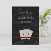 uitnodiging voor een vegas - bruiloft (Staand voorkant)