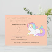 Uitnodiging voor een verjaardagsfeest met een leuk (Staand voorkant)