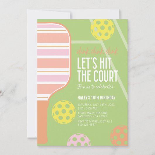 Uitnodiging voor een verjaardagsfeestje · Dink Din (Voorkant)