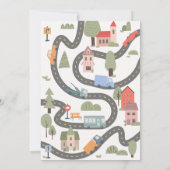 Uitnodiging voor een verjaardagsfeestje in de stad (Achterkant)