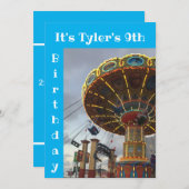 Uitnodiging voor een verjaardagsfeestje in een pre (Voorkant / Achterkant)