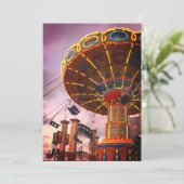 Uitnodiging voor een verjaardagsfeestje in een pre (Staand voorkant)