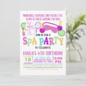 Uitnodiging voor een verjaardagsfeestje in Spa - W (Staand voorkant)