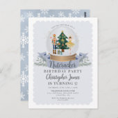 Uitnodiging voor een verjaardagsfeestje met een Bl (Voorkant / Achterkant)