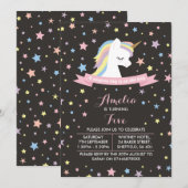 Uitnodiging voor een verjaardagsfeestje met een ee (Voorkant / Achterkant)