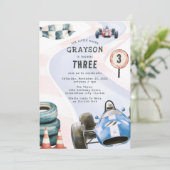 Uitnodiging voor een verjaardagsfeestje met een ki (Staand voorkant)