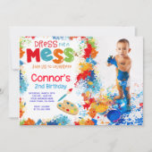 Uitnodiging voor een verjaardagsfeestje met foto (Voorkant)