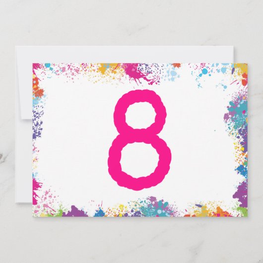 Uitnodiging voor een verjaardagsfeestje met foto (Achterkant)