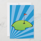 Uitnodiging voor een verjaardagsfeestje met golfth (Achterkant)