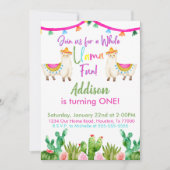 Uitnodiging voor een verjaardagsfeestje met veel l (Voorkant)