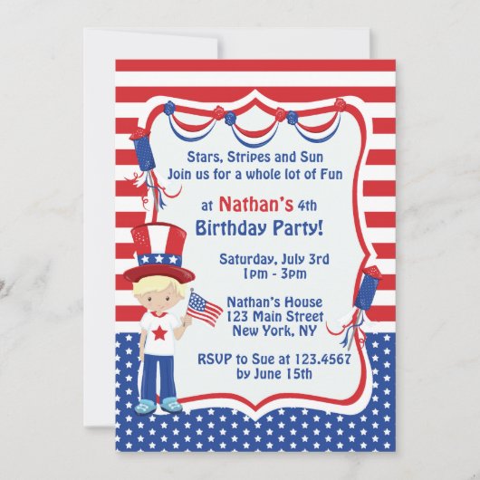 Uitnodiging voor een verjaardagsfeestje op Indepen (Voorkant)