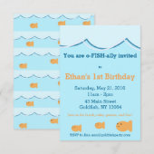 Uitnodiging voor een verjaardagsfeestje voor goudv (Voorkant / Achterkant)