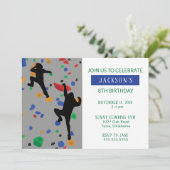 Uitnodiging voor een verjaardagsfeestje voor klimm (Staand voorkant)