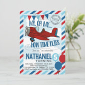 Uitnodiging voor een  verjaardagsfeestje voor vlie (Staand voorkant)