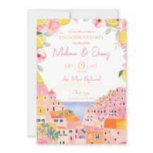 Uitnodiging voor een verlovingsfeest met een Itali