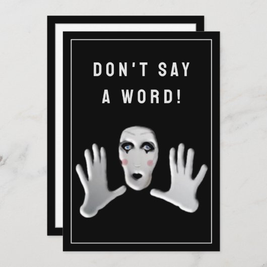 Uitnodiging voor een verrassingspartij (Voorkant / Achterkant)