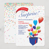Uitnodiging voor een verrassingspartij (Voorkant / Achterkant)