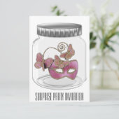 Uitnodiging voor een verrassingspartij (Staand voorkant)