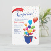 Uitnodiging voor een verrassingspartij (Staand voorkant)