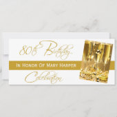Uitnodiging voor een viering van de 80e verjaardag (Voorkant)