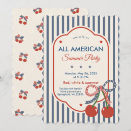 Uitnodiging voor een vintage Americana zomerfeest