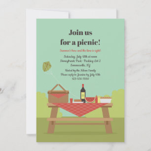 Uitnodiging voor een vintage picknick