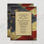  uitnodiging voor een Vlag Wedding (Voorkant / Achterkant)