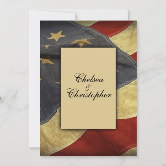  uitnodiging voor een Vlag Wedding (Achterkant)