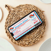 Uitnodiging voor een vliegticket Baby shower