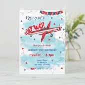 Uitnodiging voor een vliegtuig (Staand voorkant)