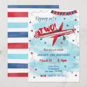 Uitnodiging voor een vliegtuig (Voorkant / Achterkant)