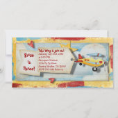 Uitnodiging voor een vliegtuigpartij (Voorkant)