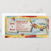 Uitnodiging voor een vliegtuigpartij (Voorkant / Achterkant)