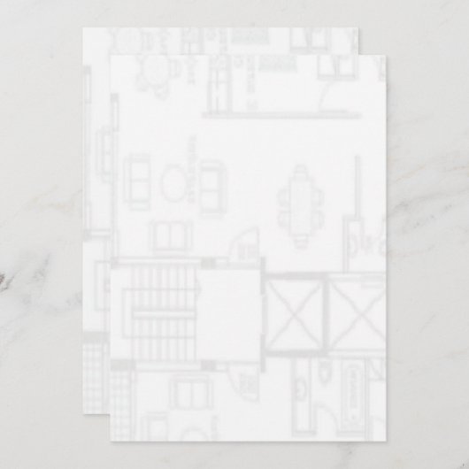 Uitnodiging voor een vloerplan (Voorkant / Achterkant)