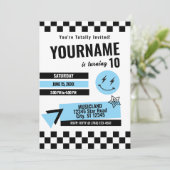 Uitnodiging voor een volledig retro verjaardag (TU (Staand voorkant)