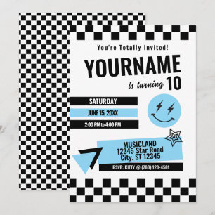 Uitnodiging voor een volledig retro verjaardag (TU