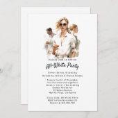 Uitnodiging voor een volledig witte party (Voorkant / Achterkant)