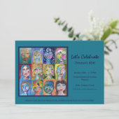 Uitnodiging voor een volwassen verjaardagsfeestje (Staand voorkant)