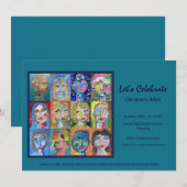 Uitnodiging voor een volwassen verjaardagsfeestje (Voorkant / Achterkant)