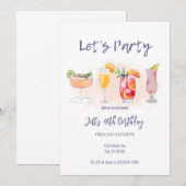 Uitnodiging voor een volwassen verjaardagsfeestje (Voorkant / Achterkant)