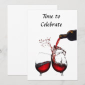 ****UITNODIGING VOOR EEN VOLWASSEN WIJNFEEST***** KAART (Voorkant / Achterkant)