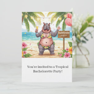 Uitnodiging voor een vrijgezellenfeest op het stra