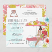 Uitnodiging voor een vrijgezellenstrandweekend (Voorkant / Achterkant)