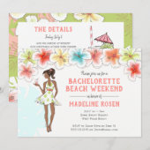 Uitnodiging voor een vrijgezellenstrandweekend (Voorkant / Achterkant)