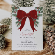 Uitnodiging voor een vrolijke kerst-babyshower